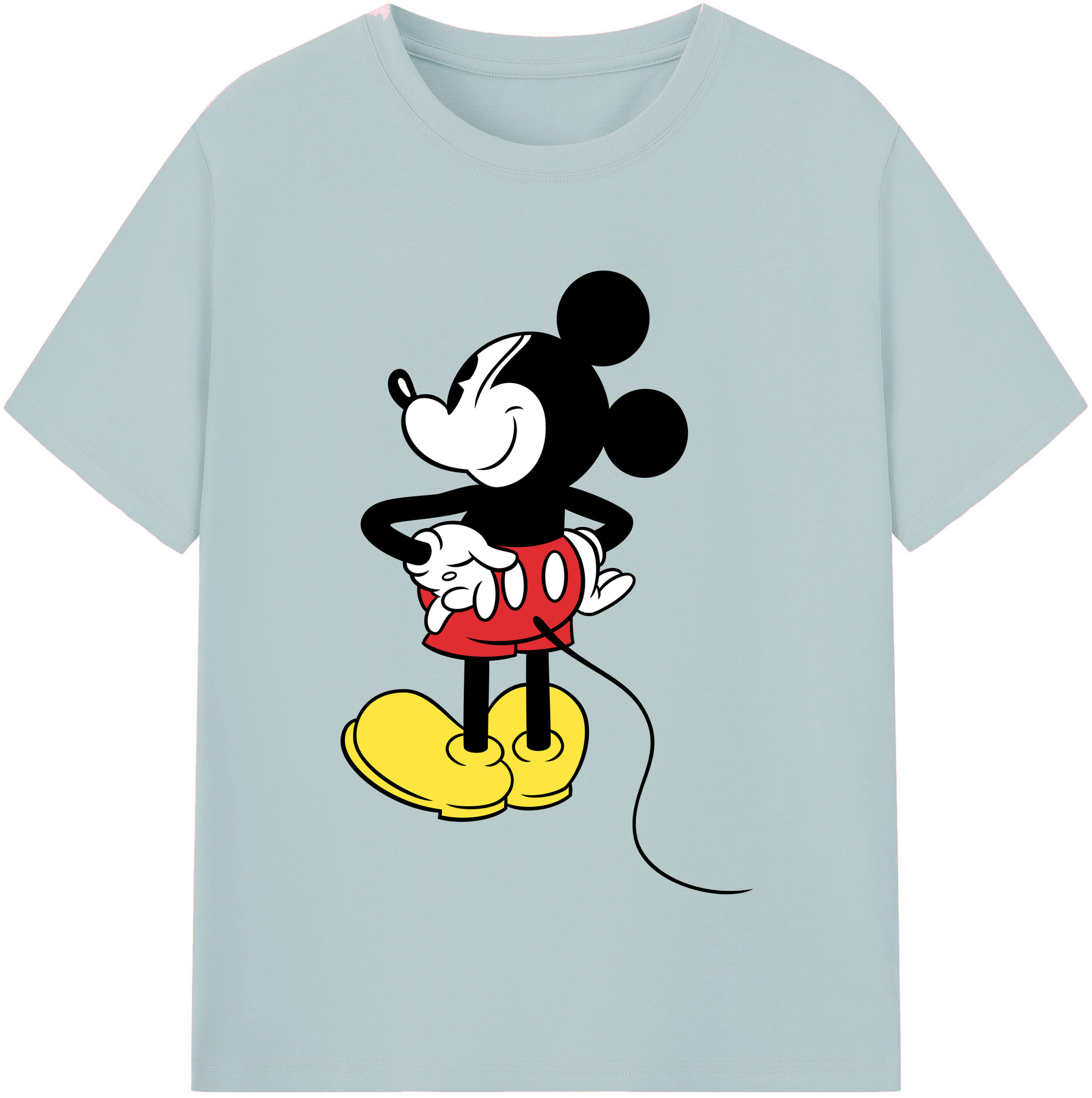 （画像用） ミッキーマウス Mickey Mouse 綿100％半袖Tシャツ（フロントプリント）